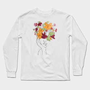 Floral Portrait Long Sleeve T-Shirt